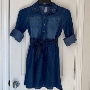 Justice Girls Denim Shirt Dress Size 10